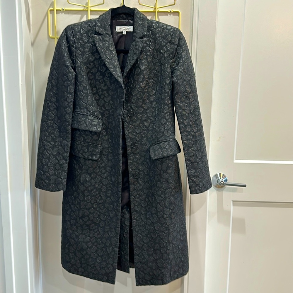 Great Jones Black Leopard Coat